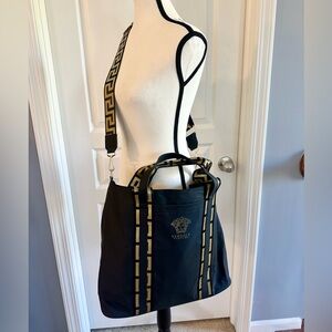 Versace Parfums Rubberized Shopping Tote w/ Pouch Insert & Dust Bag – GWP – NEW